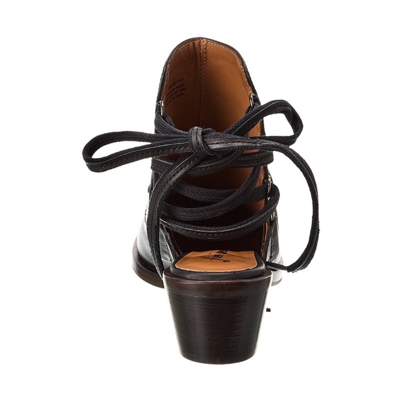 new FREE PEOPLE Rory GENUINE LEATHER boots booties in Black 894R0 - Picture 4 of 16